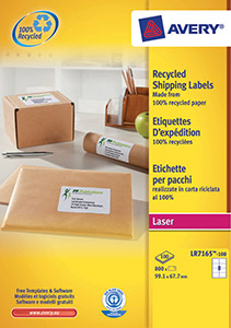 Avery LR7165-100 Rcycld Laser Addr Label