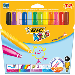 Bic Visa XL Colouring Pens Indiv Pk12