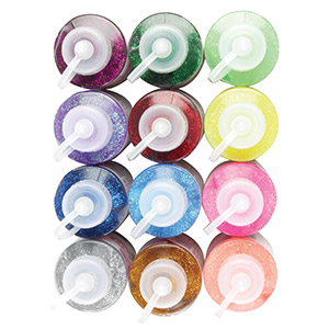 Glitter Glue Assorted 60g Pk12
