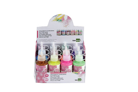 Glitter Glue Assorted 60g Pk12