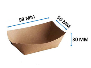 Food Trays 1/2 LB Kraft Compostable - 250x Per Pack