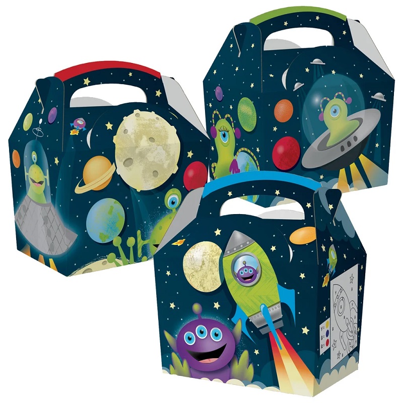 Space Aliens Kids Party Boxes - 250 x Per Pack