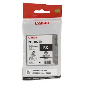 Canon PFI-102BK Black Ink Cartridge - 130ml