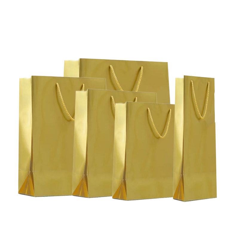 Luxury Gift Bag with Rope Handles - Gold - Large Size - 20x Per Pack