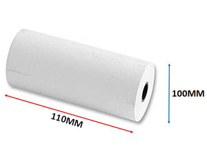 110mm x 100mm x 25mm - Thermal Printer Roll(105gsm)  4 Rolls per box