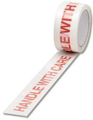 Handle with Care - Printed Tape 48mm x 66m - 6x Rolls per Pack