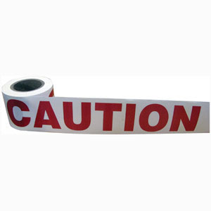 Caution - Printed Tape 48mm x 66m - 6x Rolls per Pack