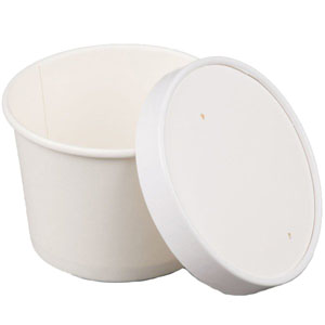 White 12oz Soup Container Lids Only - 25 Per Pack