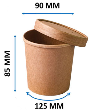 Soup Container & Lid - 12oz Kraft - 25 Per Pack Soup Container & Lid - 12oz Kraft - 25 Per Pack