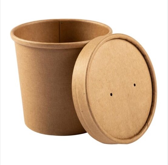 8oz/12oz Kraft - Soup Cup Lids Only - 50x Per Pack