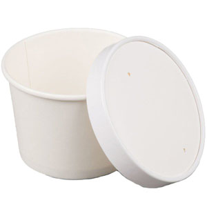 12oz White - Soup Cup Containers - 25x Per Pack