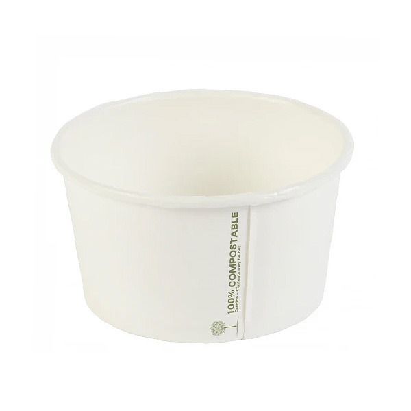 12oz White - Compostable Soup Containers - 25x Per Pack 12oz White - Compostable Soup Containers - 25x Per Pack