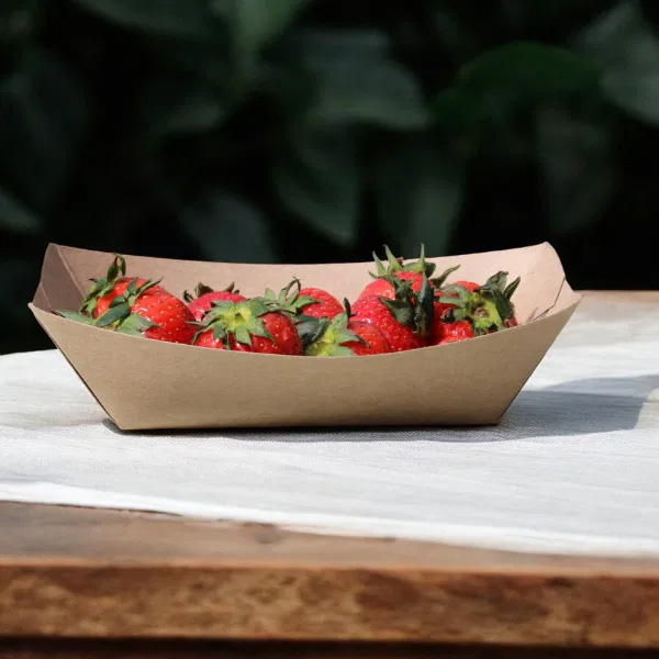 Food Trays 1LB Kraft Compostable - 250x Per Pack