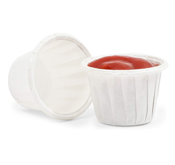 1oz Compostable Paper Souffle Container - 250 Per Pack