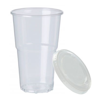 20oz Smoothie Cup Lids - 50x Per Pack - Closed