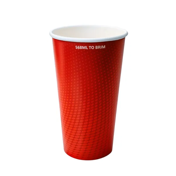 20oz Red Party Cup Pint Glass - 25x Per Pack