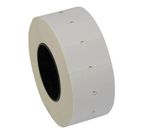 Price Labels Single Line - 21mm x 12mm Permanent White - 10x Rolls
