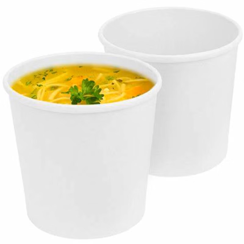 32oz White - Soup Cup Containers - 50x Per Pack