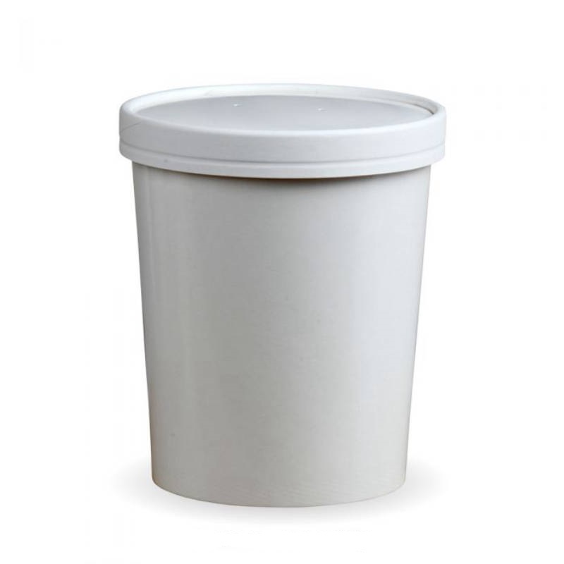 32oz White - Soup Cup Containers - 50x Per Pack