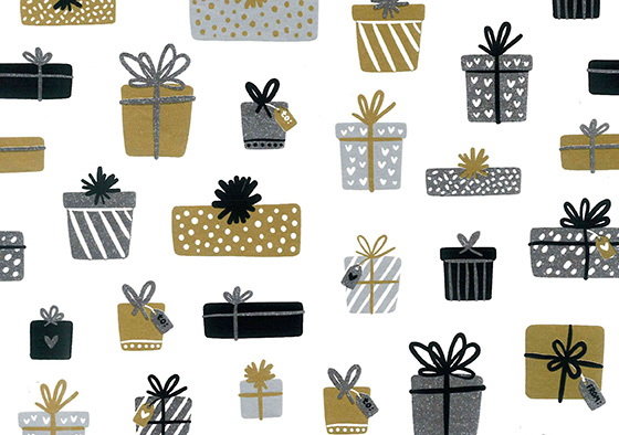 Counter Gift Wrap Rolls - Design Gifts - 500mm x 100m 80gsm - 1x Roll Per Pack