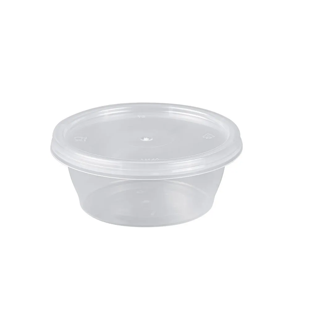 2oz Clear Portion Pots with Lids - Hot Use 1000x Per Case