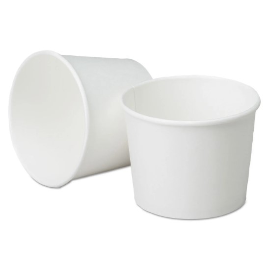 2oz White Paper Portion Pots - 50x Per Pack