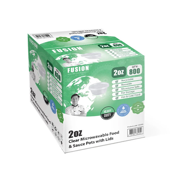 2oz Portion Pots with Lids - Heavy Duty Hot Use - 800x Per Case