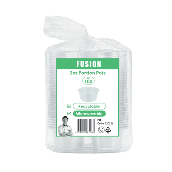 2oz Portion Pots with Lids - Heavy Duty Hot Use - 800x Per Case