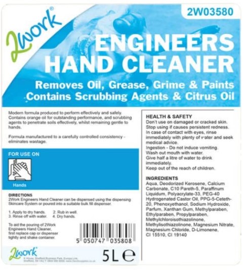 Tough Hand Soap - Engineers Hand Cleaner - 5 Litre