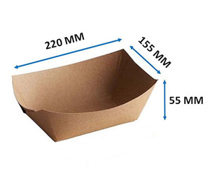 Food Trays 3LB Kraft Compostable - 250x Per Pack