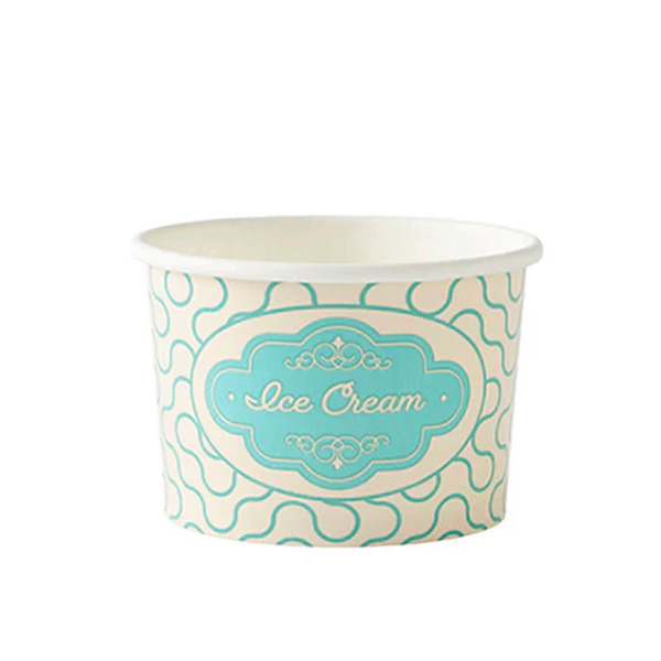 4oz Printed Ice Cream Cup - 25x Per Pack