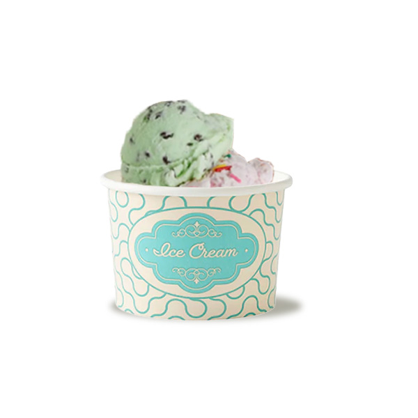 4oz Printed Ice Cream Cup - 25x Per Pack