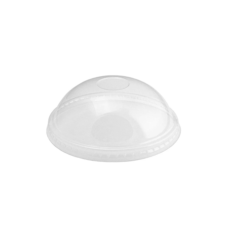 4oz / 74 mm Domed RPET Lids with Hole - 25x Per Pack