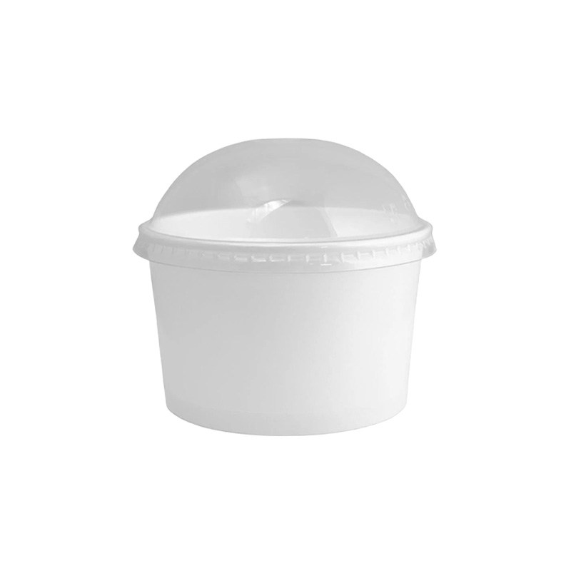 4oz / 74 mm Domed RPET Lids with Hole - 25x Per Pack