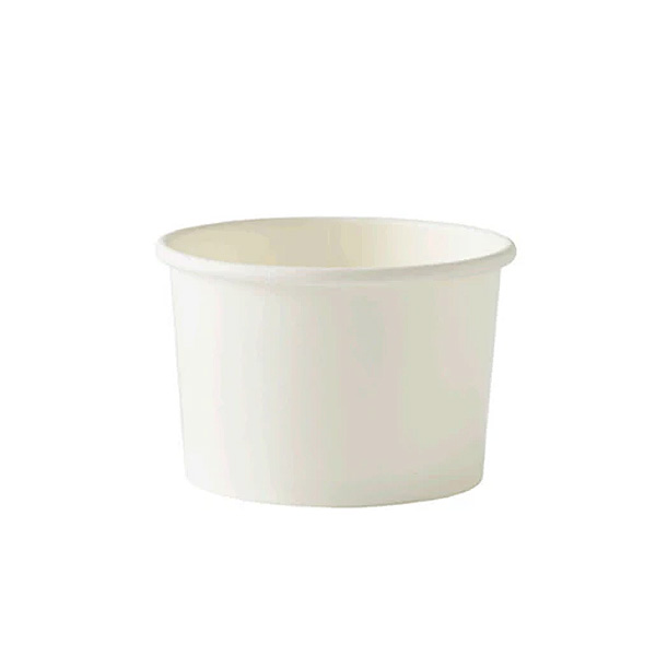 4oz Plain White Ice Cream Cup - 25x Per Pack