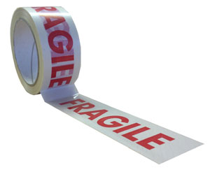 Fragile - Polypropylene Printed Tape 48mm x 66 Metres - 6x Rolls per Pack