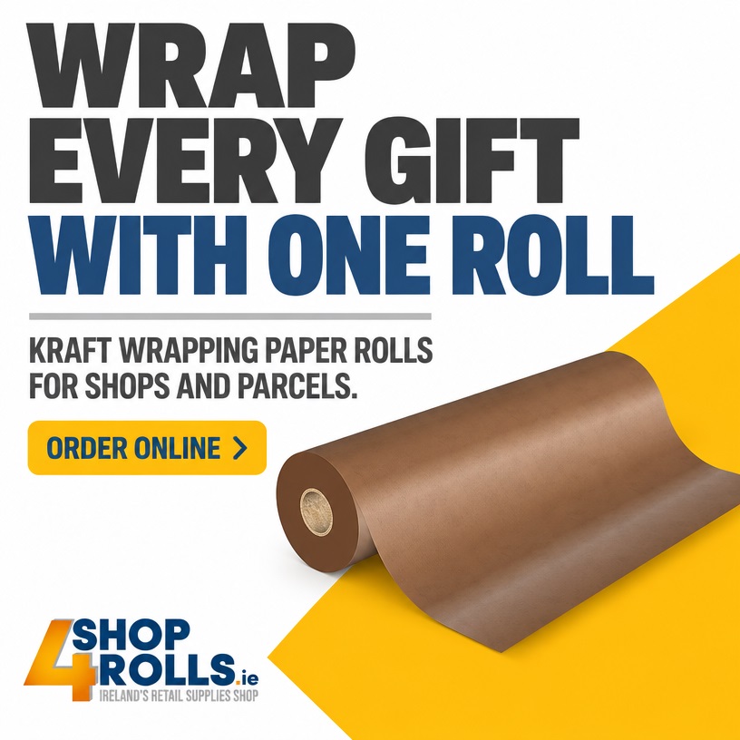 Metallic Bronze - Ribbed Kraft Rolls - 500mm x 100m 65gsm - 1x Roll Per Pack