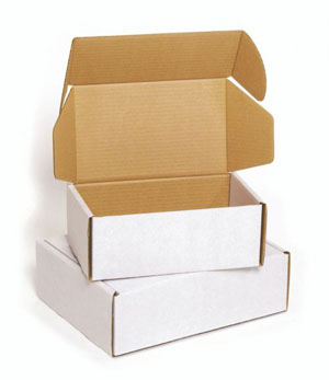 White Postal Boxes - 305mm x 240mm x 100mm - 50x Per Pack