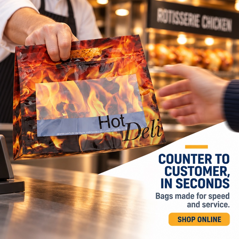 Grab 'N' Go Large Chicken Bags 310 x 255 x 140mm - 300x Per Case