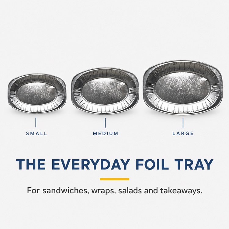 Medium Foil Platter Trays 17" / 43cm - 10x Per Pack Medium Foil Platter Trays 17" / 43cm - 10x Per Pack