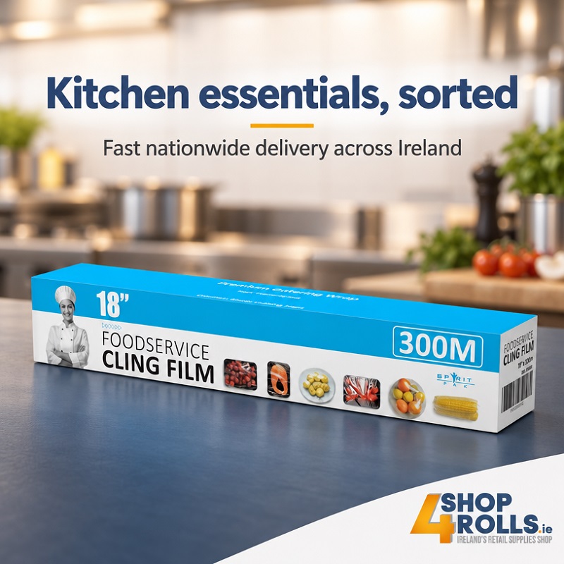 Sprit-Pak Premium Cling Film Rolls - 450mm x 300Metres - 1x Per Pack Sprit-Pak Premium Cling Film Rolls - 450mm x 300Metres - 1x Per Pack