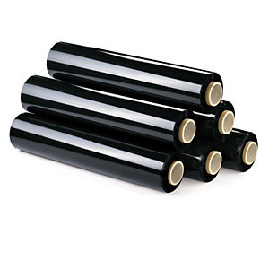 Pallet Wrap Black 500mm x 200m - 23 Micron - Flush Core - 1x Roll Per Pack