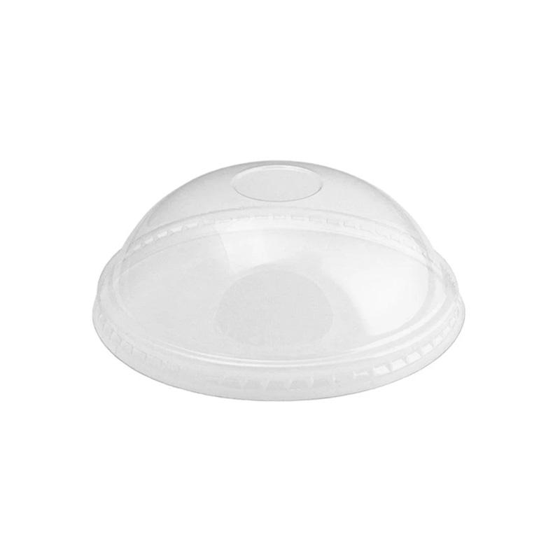 6oz / 84 mm Domed RPET Lids with Hole - 25x Per Pack