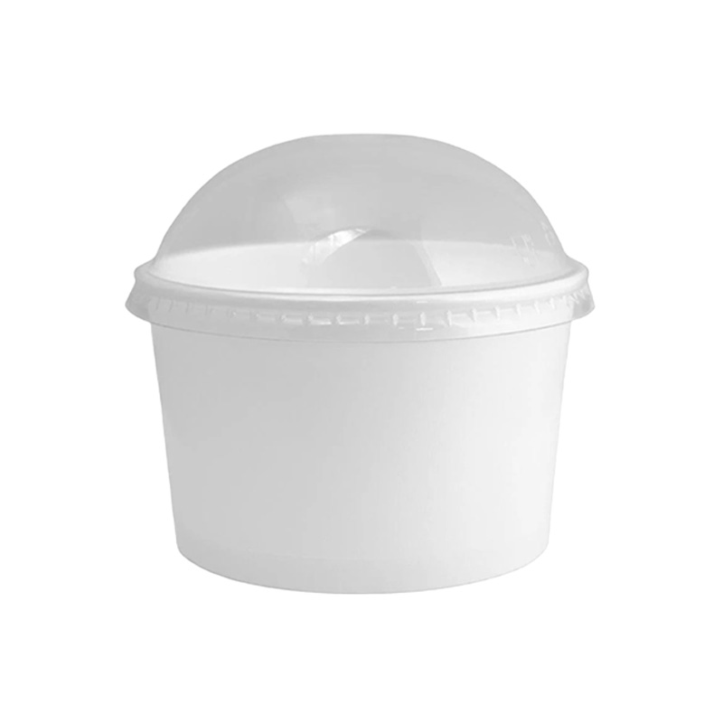 6oz / 84 mm Domed RPET Lids with Hole - 25x Per Pack