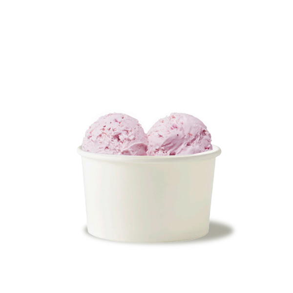 6oz Plain White Ice Cream Cup - 25x Per Pack