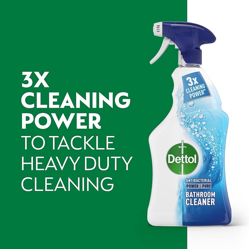 Dettol Power & Pure Antibac Bathroom Spray Cleaner 750ml - 1x Per Pack
