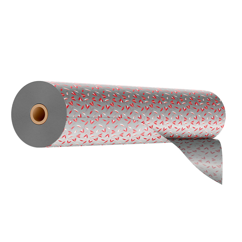 Transparent Gift Wrapping Rolls - Pattern Flowers - 700mm x 100m - 30 micron - 1x Roll Per Pack 