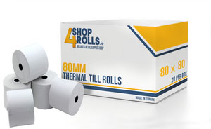 80mm Thermal Till Rolls 55GSM - 20 Rolls Per Box