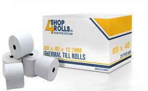 Thermal Till Rolls 80mm x 40mm - 20 Rolls Per Box