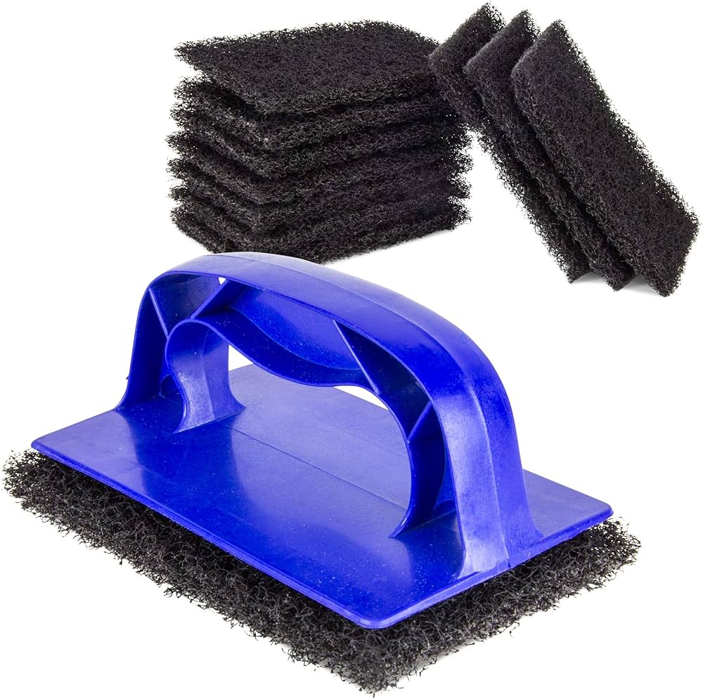 Griddle Cleaning Scourer Pads 140mm x 100mm - 10x Per Pack